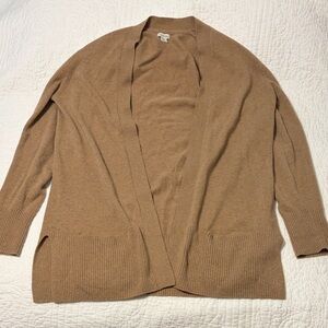 L.L. Bean Women's Tan Open Cardigan
